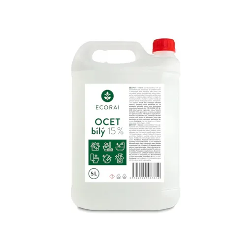 Ecorai Ocet bílý 15 % na úklid EXTRA ÚČINNÝ kanystr 5 l
