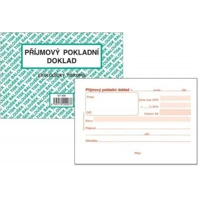 Tiskopis Příjmový pokl. doklad A6 50 listů BALOUŠEK
