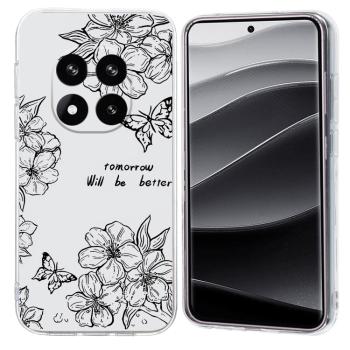 ART TPU Ochranný kryt pre Xiaomi Redmi Note 14 Pro+ 5G BUTTERFLY FLOWER