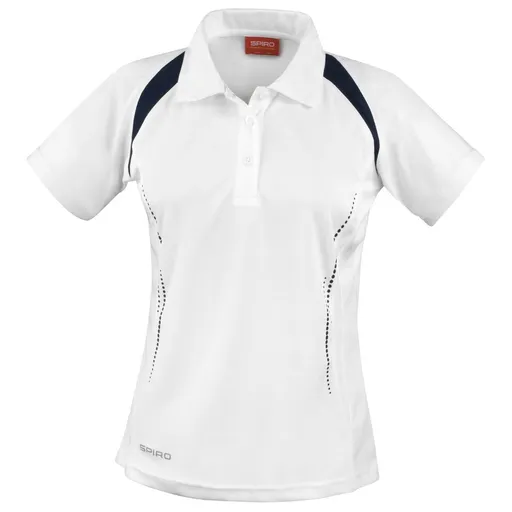 SPIRO Dámská sportovní polokošile Team Spirit - Bílá / tmavě modrá | L