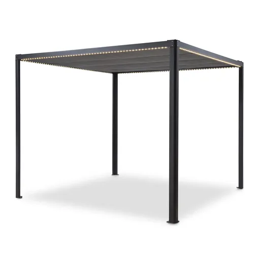 Blumfeldt Pantheon RemoteShade Ambient, altán, motorizovaná střecha, LED světlo