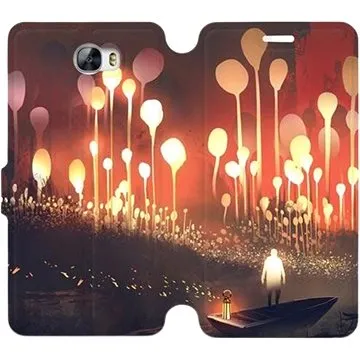 Flipové pouzdro na mobil Huawei Y5 II - VA01S Lampiony a muž v lodičce (5903226168668)