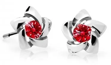 Cutie Jewellery Dětské náušnice z bílého zlata C2201-30-X-2 červená