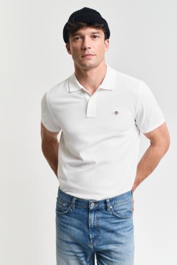 POLOKOŠILE GANT REG SHIELD SS PIQUE POLO WHITE