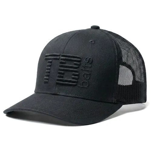 Tb baits kšiltovka trucker cap 3d logo black