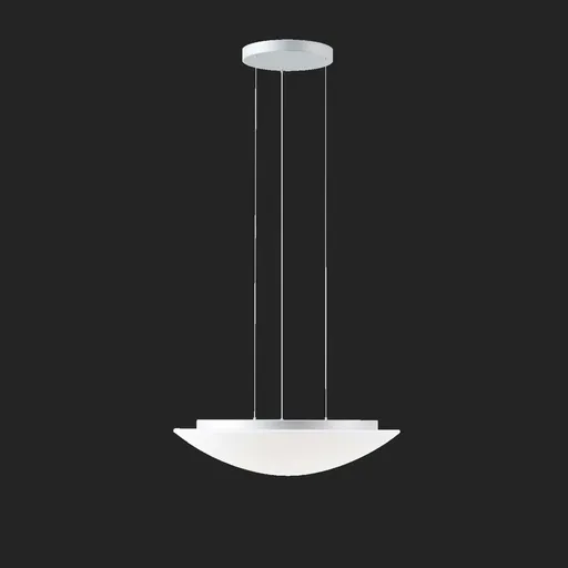 OSMONT AUR67442 AURA LE9 závěsné skleněné svítidlo stříbrná / bílá IP40 3000 K 35W LED DALI