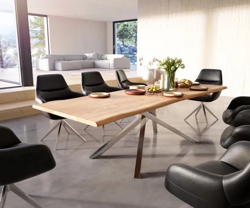 Jídelní stůl Edge 260x100 akácie přírodní křížová podnož