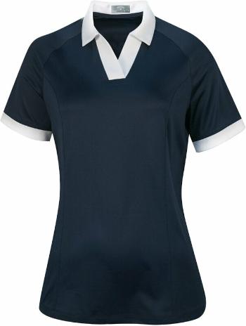 Callaway Womens Short Sleeve V-Placket Colourblock Peacoat XS Polo košile