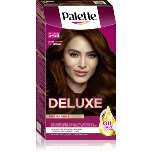 Schwarzkopf Palette Deluxe permanentní barva na vlasy odstín 5-68 Zlatavě oříškový 1 ks