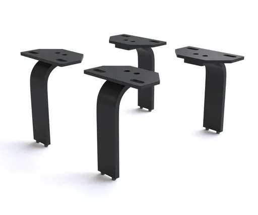 Kovová podnož ve tvaru "L" s práškovým nástřikem v černá barvě