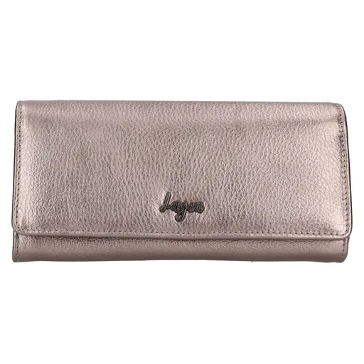 Dámská kožená peněženka Lagen Grete - stříbrná