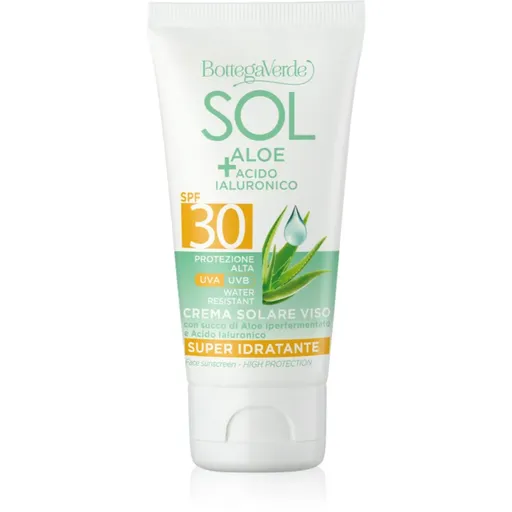 Bottega Verde Sol Aloe opalovací krém na obličej s aloe vera SPF 30 50 ml