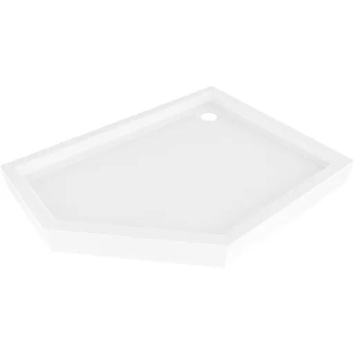 MEXEN Flow+ pětiboká sprchová vanička pravá 100 x 90, bílá lesk 46P109010RH