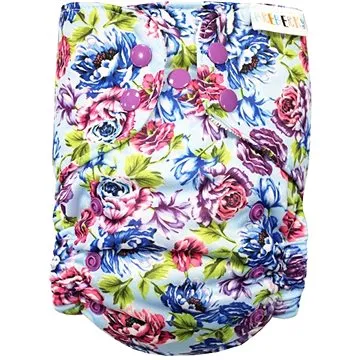 BIO Bambusová kapsová plenka (M) - Pivoňky PAT (7MPATBMB/PIV)