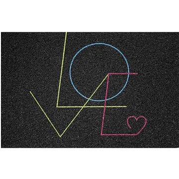 IDEA Nábytek Rohožka - Love černá (01VISUPRLV)