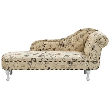 Lenoška pravostranná béžová s potiskem  NIMES, 198145