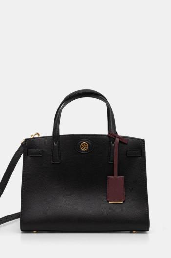 Kožená kabelka Tory Burch Robinson Small černá barva, 143194.001