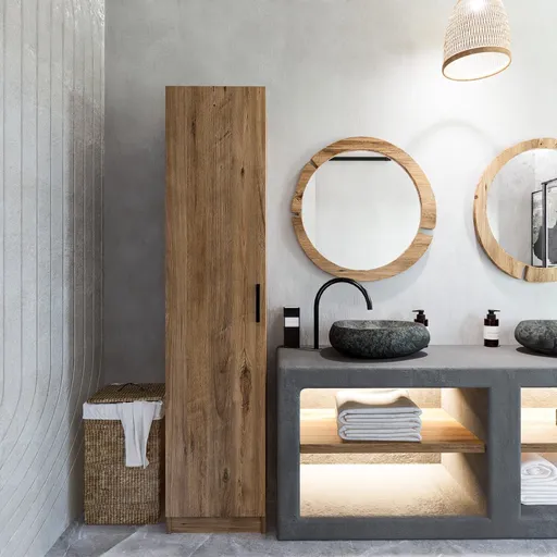 Šatní skříň Yaman 1 Door - Walnut