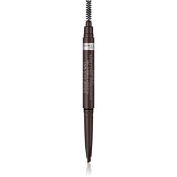 Rimmel Brow This Way tužka na obočí s kartáčkem 2 v 1 odstín 003 Dark Brown 0,25 g