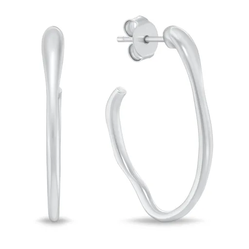 Brilio Silver Výrazné stříbrné oválné náušnice EA1151W