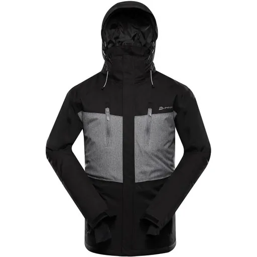 ALPINE PRO COMED Pánská lyžařská bunda, černá, velikost