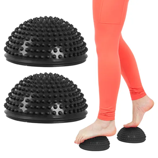 Balanční a masážní podložka na chodidla inSPORTline Uossia černá