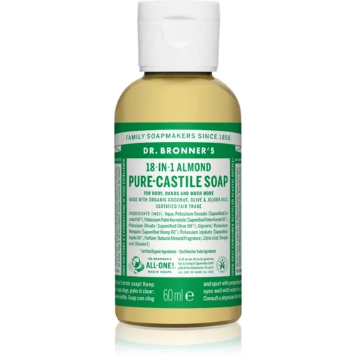 Dr. Bronner’s Almond tekuté univerzální mýdlo 60 ml
