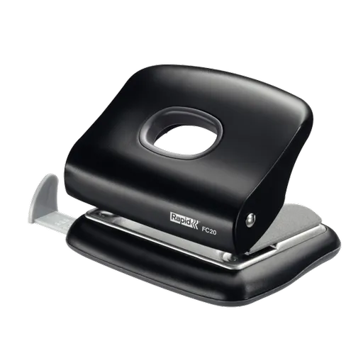 Rapid malá děrovačka FC20, 20 listů, černá