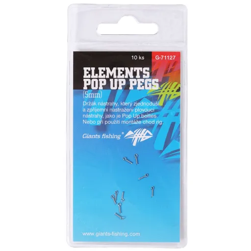 Giants Fishing Kolíček s očkem Elements Pop Up Pegs 10ks - 10mm,Giants Fishing Kolíček s očkem Elements Pop Up Pegs 10ks - 10mm