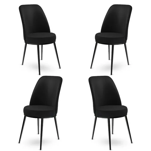 Sada židlí (4 kusy) Dexa - Black