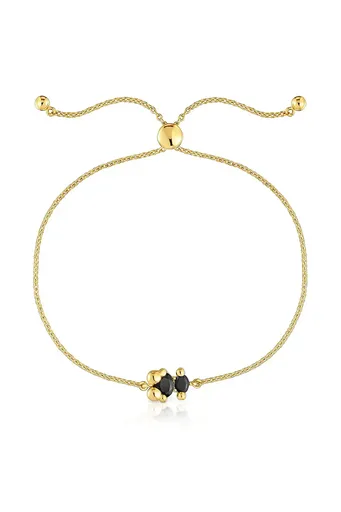 Pozlacený stříbrný náramek Tous Bold Bear Gem