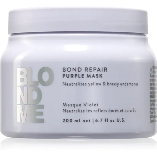 Schwarzkopf Professional Blondme Bond Repair Purple Mask maska na vlasy neutralizující žluté tóny 200 ml