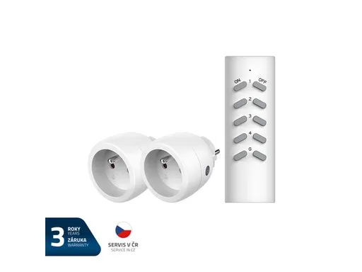 Zásuvka bezdrátová GETI RCS212 2+1