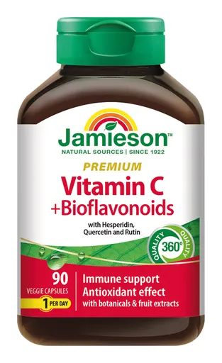 Jamieson Vitamín C PREMIUM s bioflavonoidy 600 mg 90 kapslí