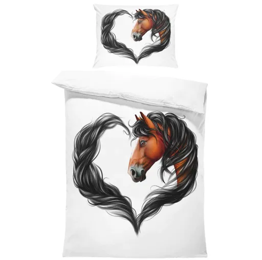 Povlečení Horse heart brown (Rozměr : 1x140/220 + 1x90/70)