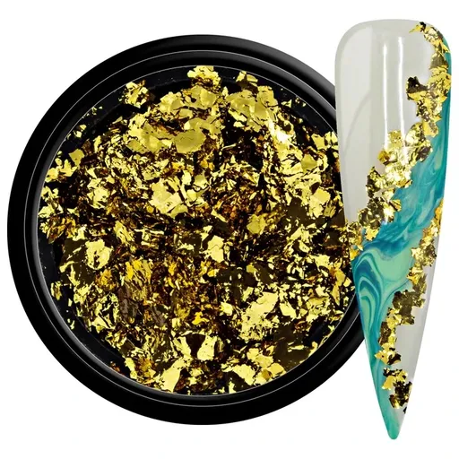 Zdobící vločky - Foil Flakes Gold