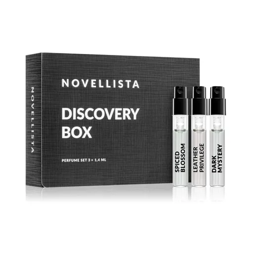 NOVELLISTA Black Discovery Box vzorky parfémových vod 3x1,4 ml