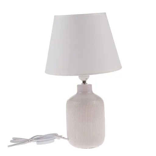Keramická stolní lampa Alba, 40 cm, sv. béžová