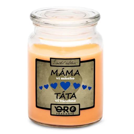 Svíčka Táta ví všechno (Vůně svíčky: Tropické ovoce)