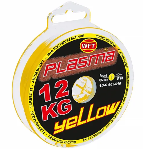 Wft šňůra kg plasma round žlutá 150 m - 0,10 mm 12 kg
