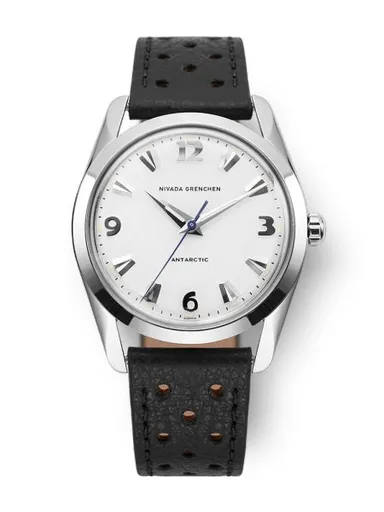 Nivada Grenchen Antarctic 35 mm - White Luminova - Black Racing Strap
