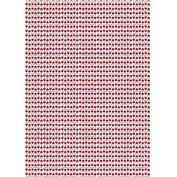 Optys 7574 - Papír A4 jednostranný, 170g, srdíčka červený (101302)