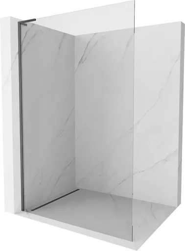 MEXEN/S Kioto L Sprchová zástěna WALK-IN 115 x 200, transparent, grafit metal 800-115-103-95-00