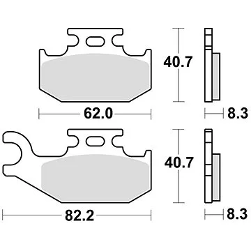 Braking brzdové destičky (sinterová směs CM44) (2ks) M501-264 (M501-264)