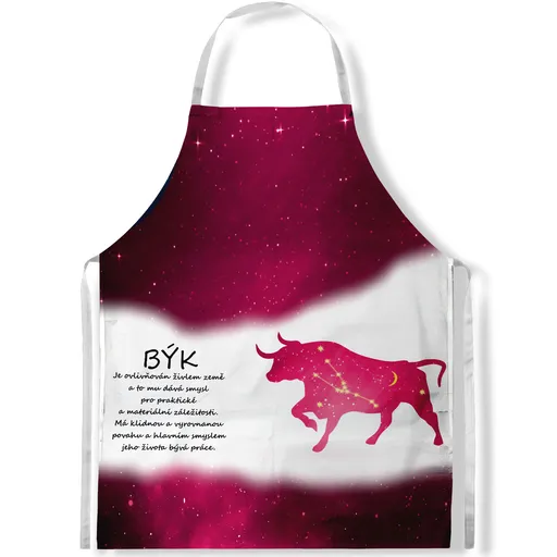 Zástěra Býk (21.4. - 21.5.) - červená