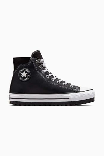 Kožené trapery Converse Chuck Taylor All Star City Trek černá barva, A04480C