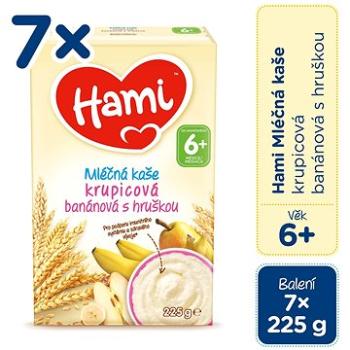 Hami Krupicová kaše banánová a hruškou 7× 225 g (5900852049125)