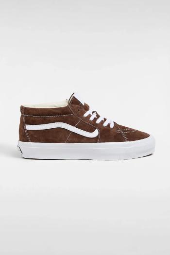 Semišové tenisky Vans Premium Classics LX Sk8-Mid Reissue 83 hnedá farba, VN000CQQDMV1