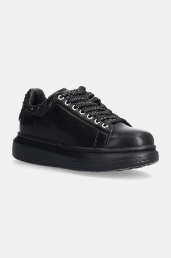 Kožené sneakers boty GOE černá barva, OO2N4004 BLACK