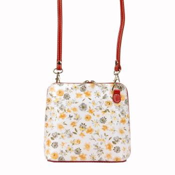 Dámská kožený crossbody kabelka Emily - červená